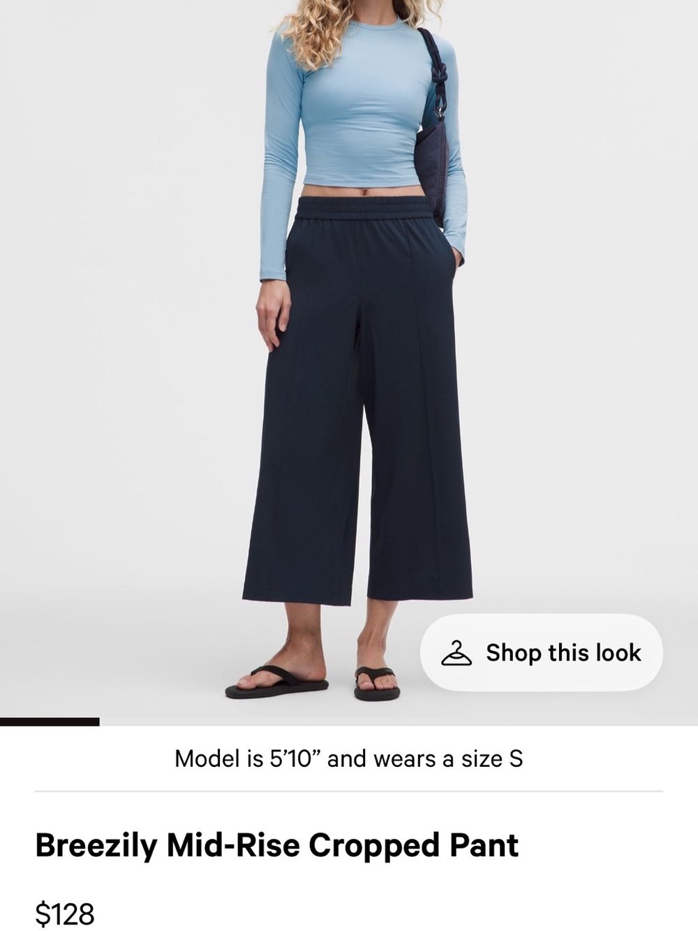 lululemon athletica Wide-Leg Breezily Mid-Rise Cropped Pant
